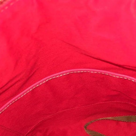 Dooney & Bourke Selina Fuchsia Florentine Leather Crossbody Bag - Picture 8 of 16